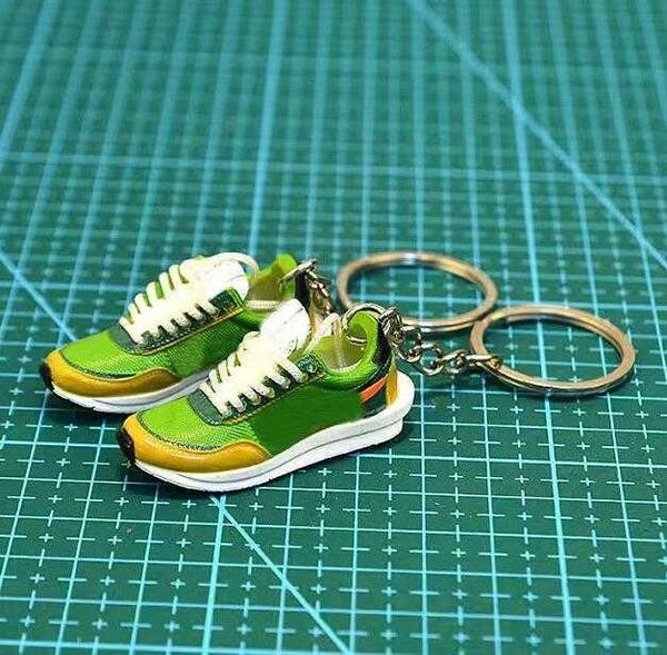 designer mini 3d stereo sneaker keychain woman men kids key ring gift shoes keychains car handbag key chain basketball shoes link a, Silver